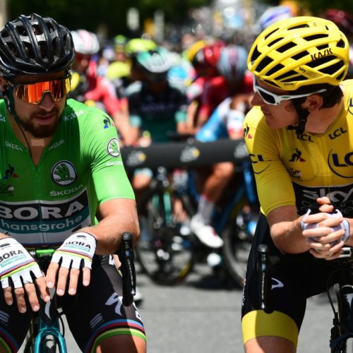 Sagan en vert et Thomas en jaune