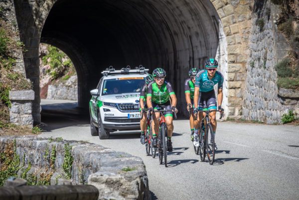 La Team ŠKODA en reconnaissance de l'Etape du Tour