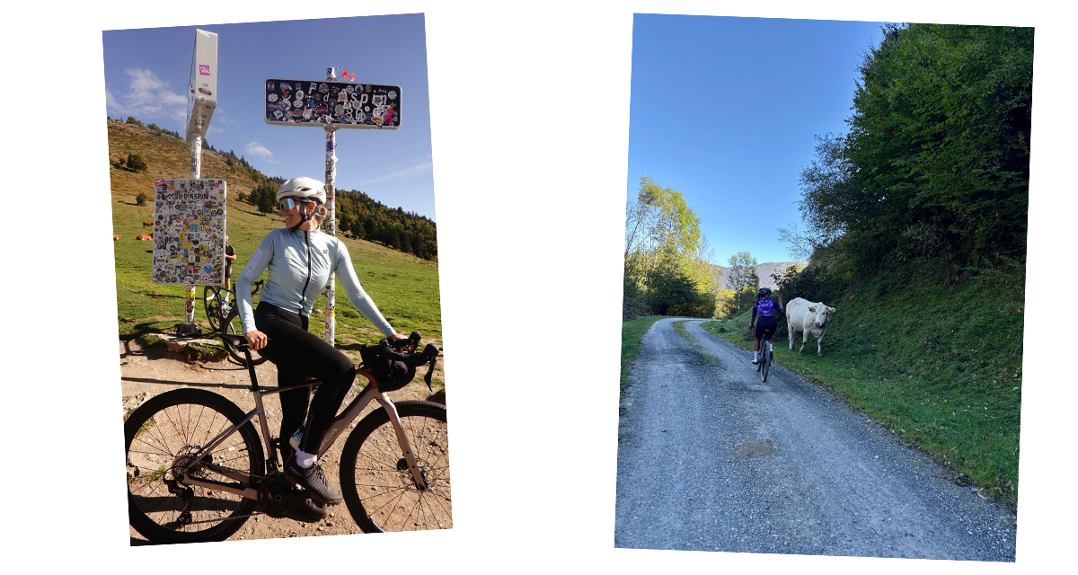Alice et son parcours gravel autour du col d'Aspin