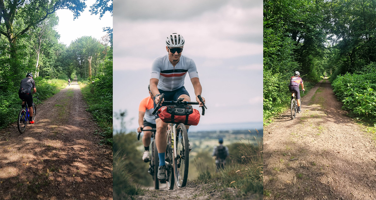 Parcours gravel dans la forêt de Saint-Sauveur